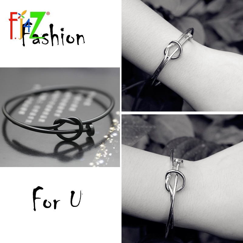 Golden Silver Color Black Handmade Copper Nail Twist Adjustable Bangles & Bracelets For Women Pulseiras De Couro