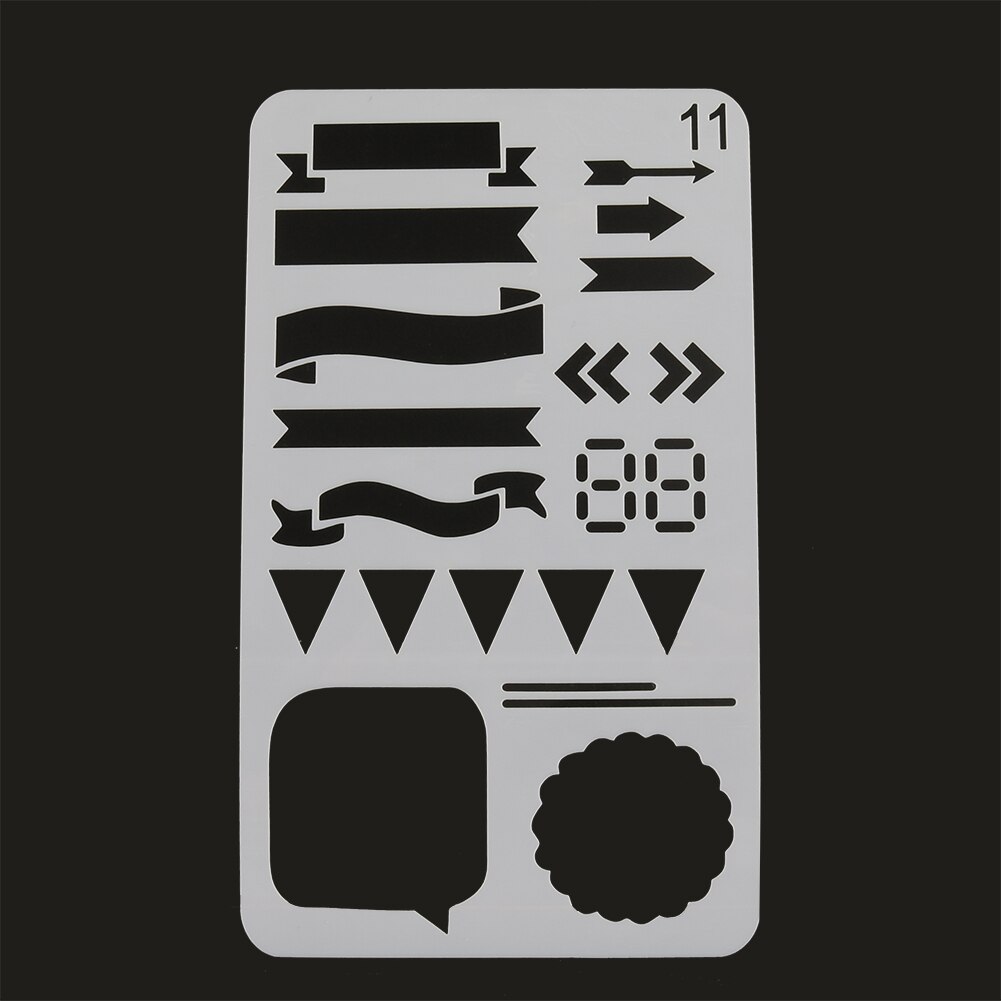 12 Malerei Vorlage DIY Schichtung Schablonen Malerei Sammelalbum Färbung Präge Album Dekorative Karte Vorlage: 11