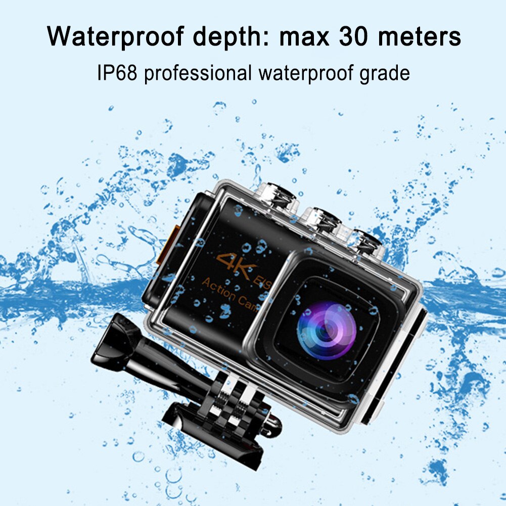 Afstandsbediening Intelligente Sport Camera Groothoek Reizen App Ondersteuning Eis Drie Axis Luchtfotografie Draagbare Abs 4K Wifi