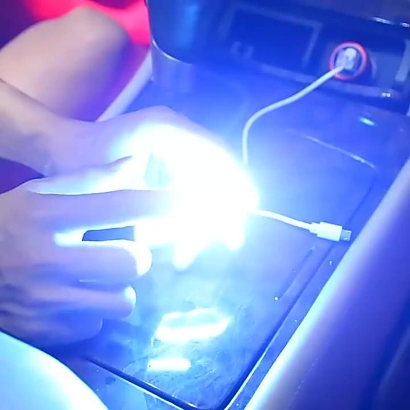 Usb bil interiør ambient lys led touch lys trådløs interiør lys bil fod lys dekorativ stemning belysning læse lys
