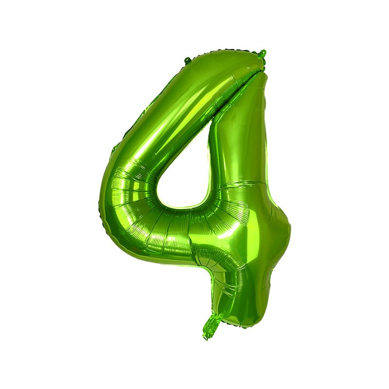 40 Inch Grote Folie Licht Fruit Groen Nummer 1 2 3 Ballonnen Anniversary Birthday Party Decoraties Kids Digit Globos Decor ballon