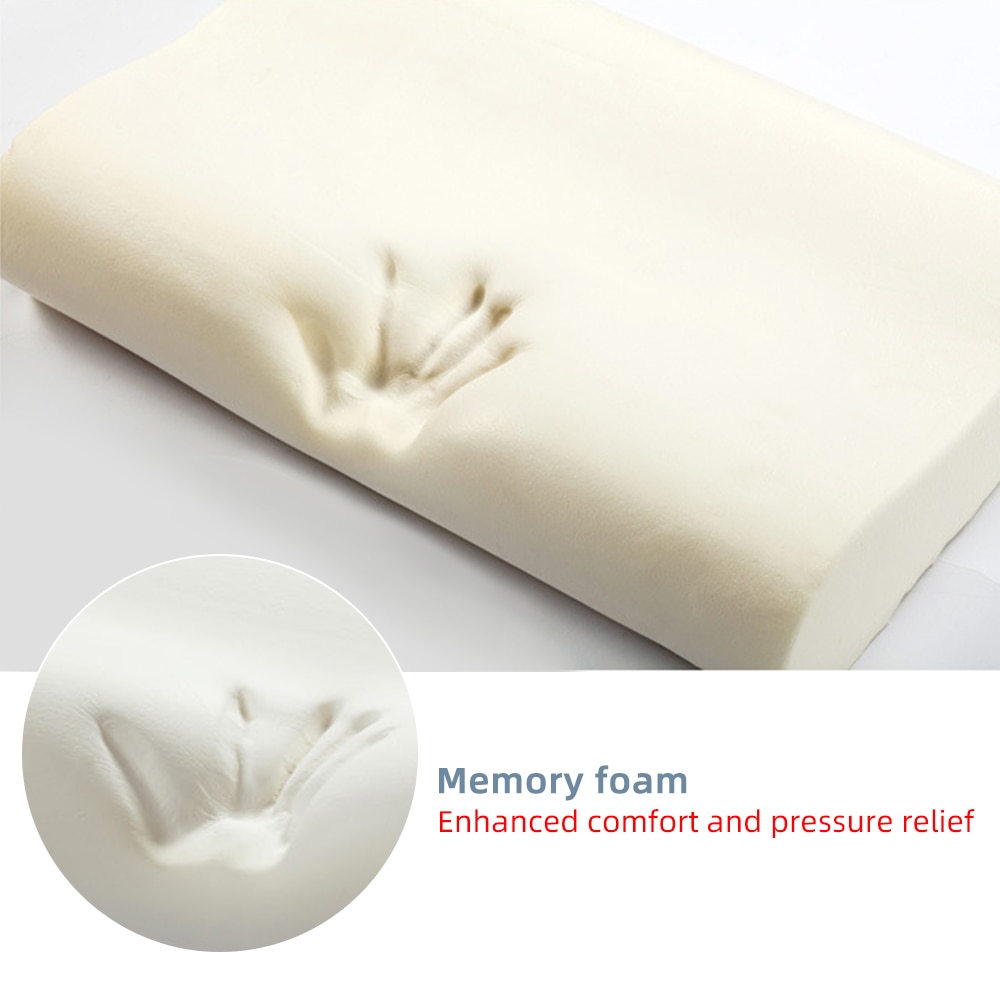Bamboo Fiber Elastic Memory Foam Luxury Rebound Sleeping Pillow Firm Orthopaedic Neck Support Health Cervical Pillow 1pc/2pcs