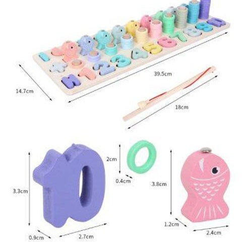 Kids Toys Montessori Educational Wooden Toys Geometric Shape Cognition Puzzle Toys Math Toys Early Educational Toys for Children: 8