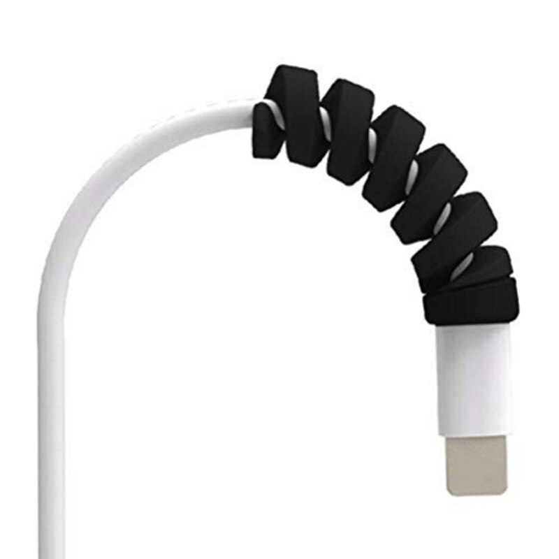 100 kpl spiraalikaapelin suoja, latauskaapelin suojaholkit, usb-datalinjan suoja iphone huawei latauskaapelille