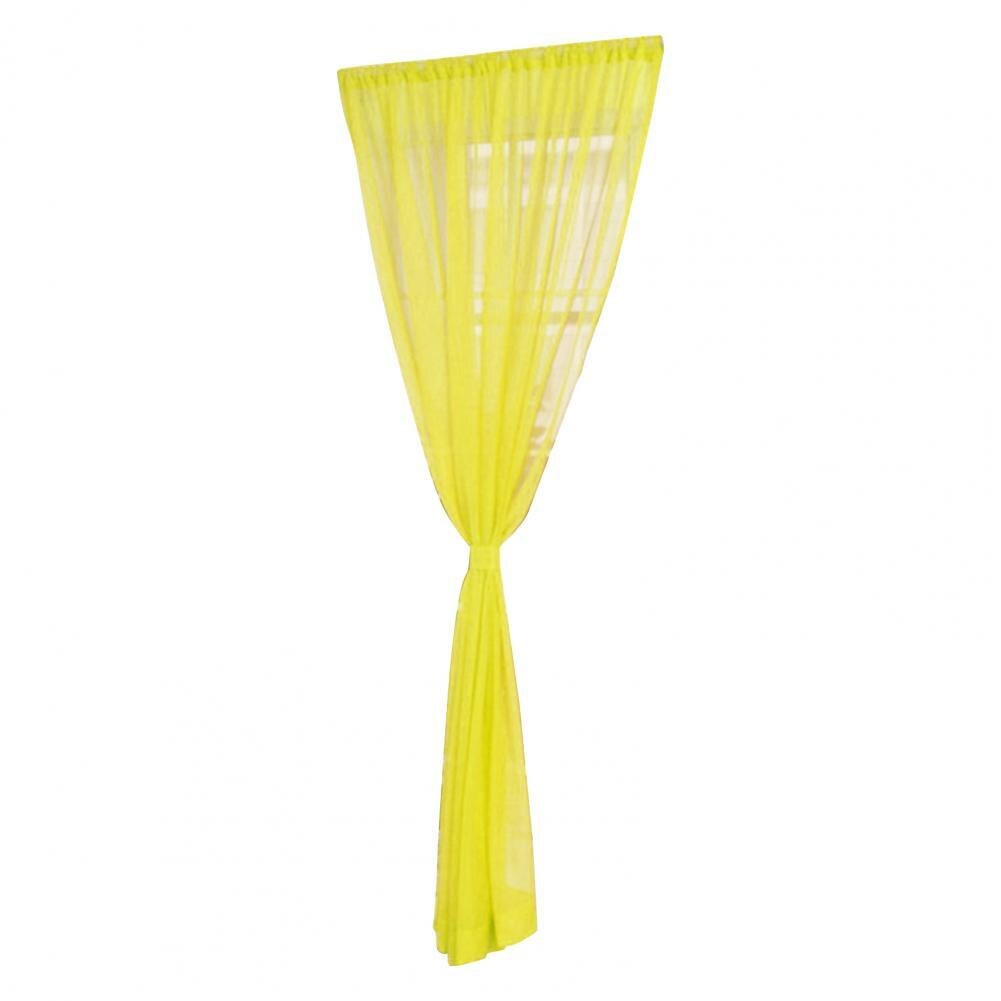 Sheer Curtain Eye-catching Window Drape Smooth Surface Washable Useful Practical Material Tulle Curtain: Brown