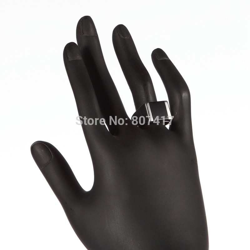 Eulonvan-Anillos De Compromiso Vintage para hombres, de Plata de Ley 925, de lujo, de resina negra, S-3775 tamaño 6-13