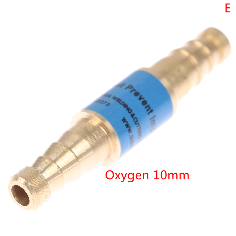 Household 6mm/8mm/10mm Pipe Flashback Arrestors Of Acetylene&Oxygen Fuel Check Safety Valve Pipe Flashback Arrestor: grey