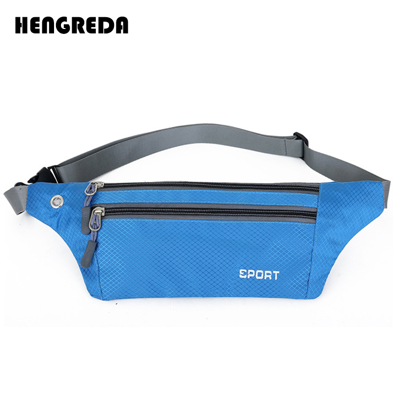 fanny Pack miserabel Tasche Frauen Männer Schlanke Taille Tasche für Reise Wasserdicht mit Kopfhörer See: Blau fanny Pack