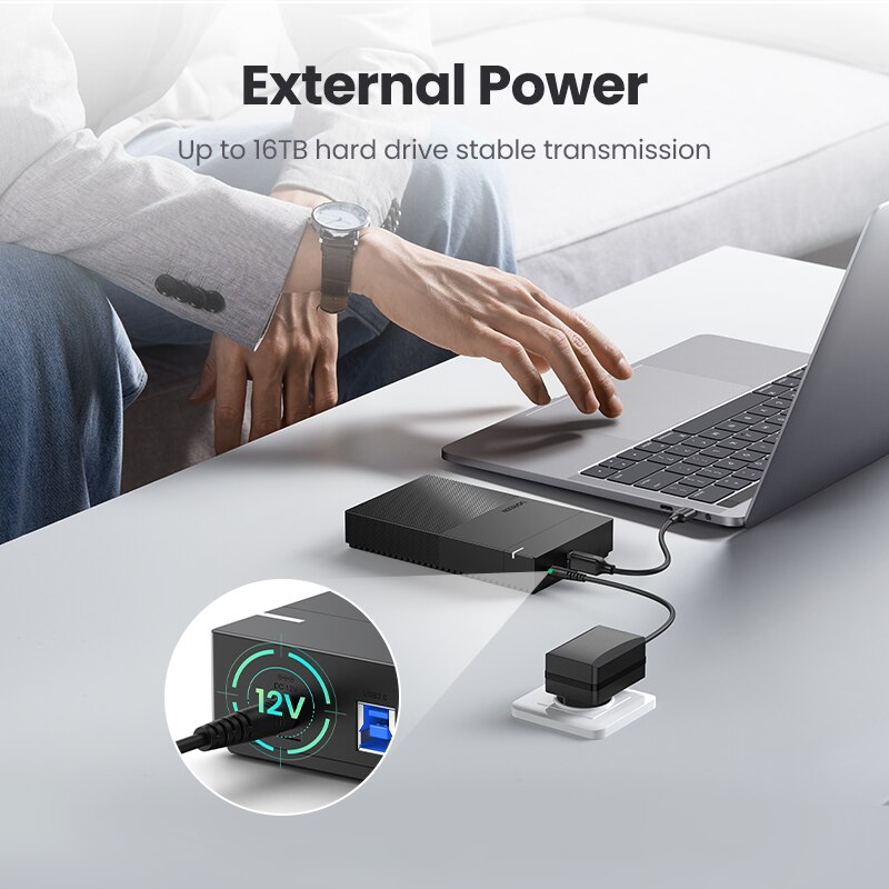 UGREEN HDD Case 3.5 2.5 External Hard Drive Enclosure for 3.5 2.5 Inch SATA SSD HDD UASP USB 3.0 to SATA III Hard Drive SSD Case