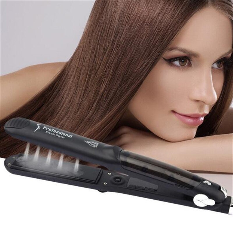 Paquete de plancha de pelo de vapor plancha de aceite de argán plancha de vapor plancha pintura de inyección 450F cuidado del cabello