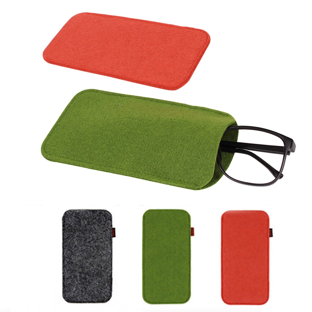 1pc unisex briller etui blød filt stof solbriller taske briller pose brillebeskytter briller tilbehør