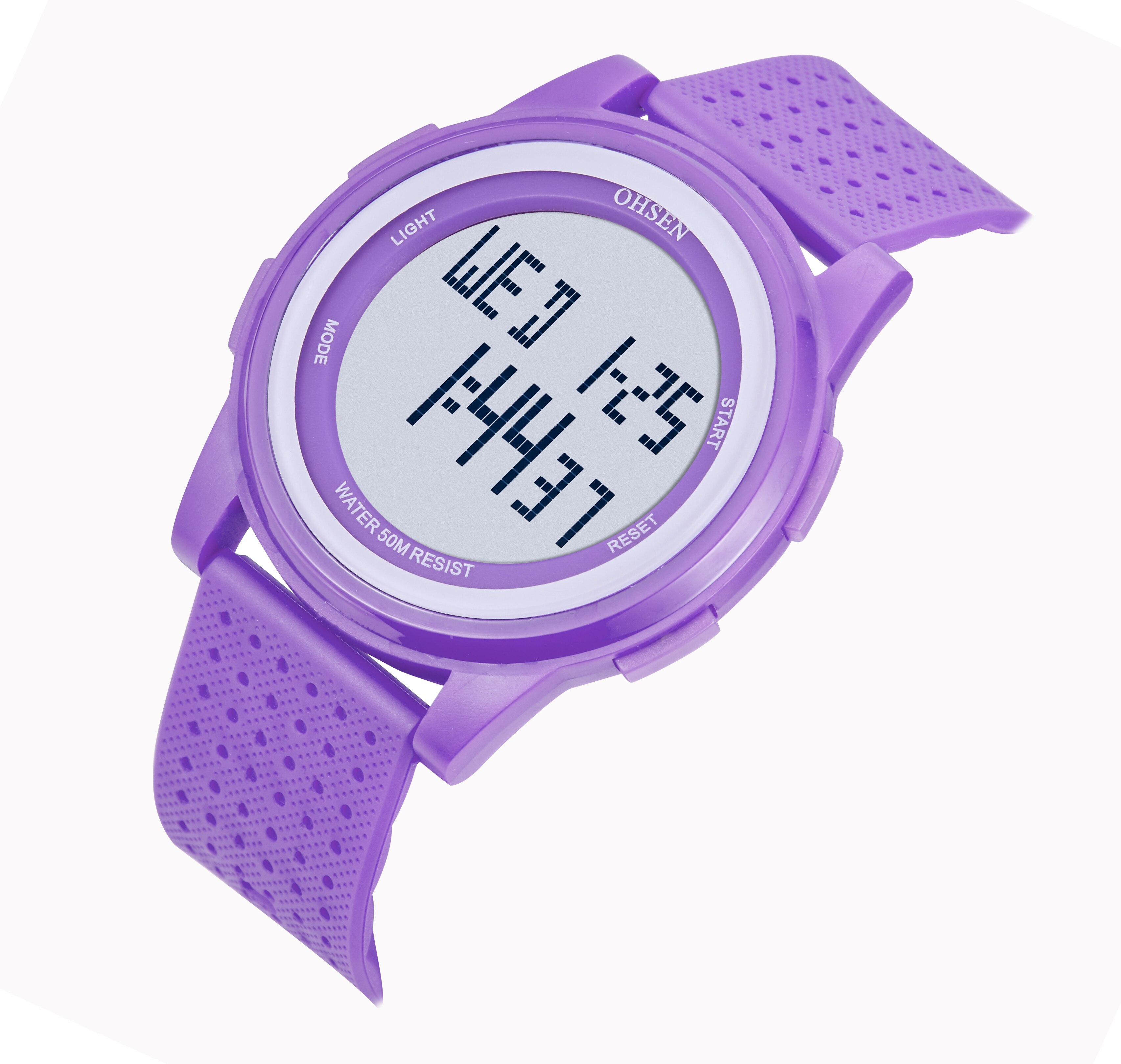 Ohsen, relojes deportivos para exteriores para mujer, reloj de pulsera LED impermeable de silicona para niños, reloj de pulsera multifunción para niño y niña, reloj de pulsera para mujer