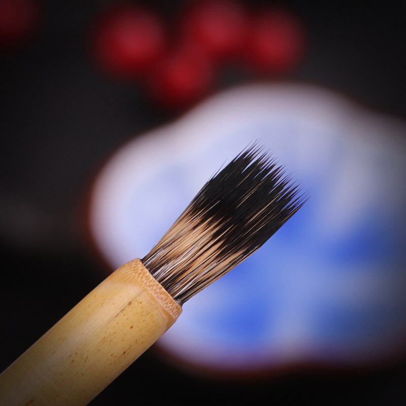 Chinese Calligraphy Brush Pen Rabbit Hair Writing Brush Small Regular Script Chinese Brush Huzhou Calligraphy Drawing Practice