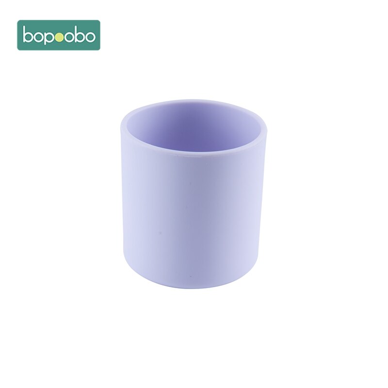 10 stuks baby siliconen beker voedselveilige siliconen voedingsbeker baby peuter kinderen servies drinkbeker bpa-vrij hittebestendig: Paarse beker