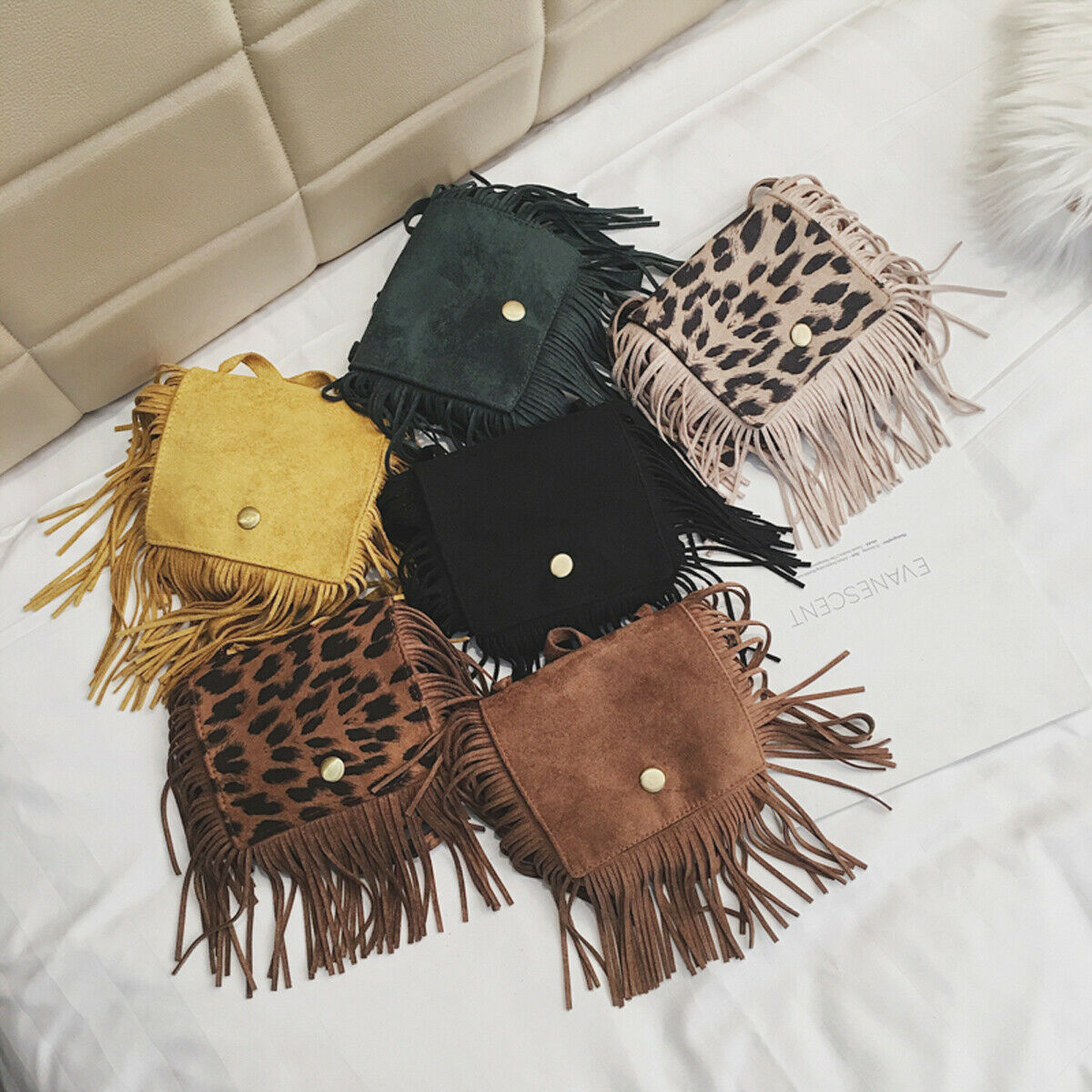 Quaste Mini Bote Tasche freundlicher Mädchen Handtaschen Geldbörse freundlicher Schulter Taschen