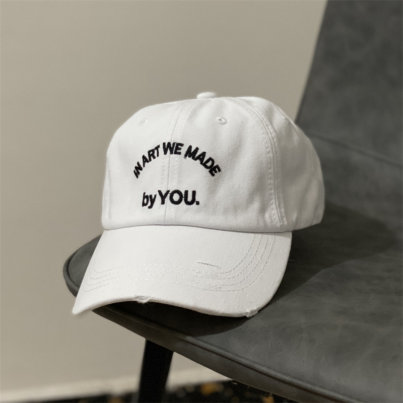 Casquette de Baseball avec lettres brodées pour femme, décontractée, style sauvage, avec visage, Version coréenne, avec trou pour le haut souple, Hip-hop