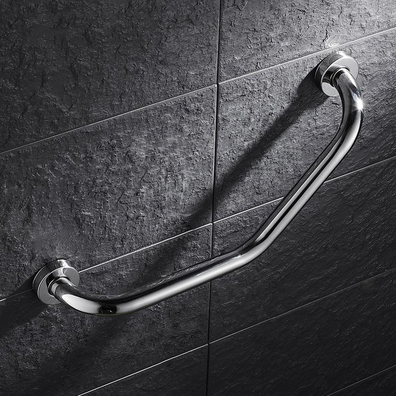 Rustfrit stål vægbeslag badeværelse badekar gelænder med sæbe fad støtte barer handicap sikkerhed hjælp hjælp håndtag: Kun gribestænger