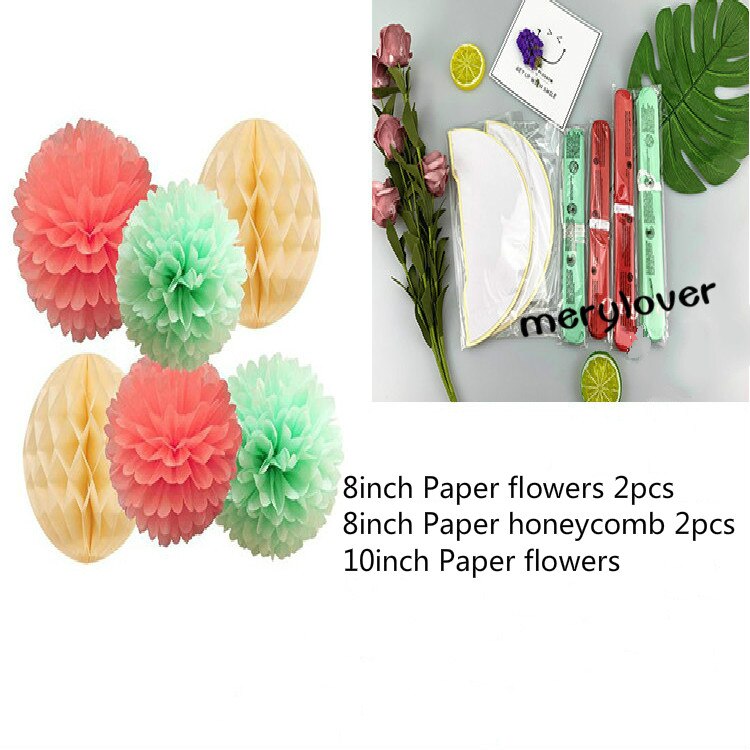 12pcs/set Mixed Paper Lantern Paper Honeycomb Ball Hanging Paper Pom PomsWedding Birthday Decor DIY Baby Shows Party Supplies: red green yellow 6pc