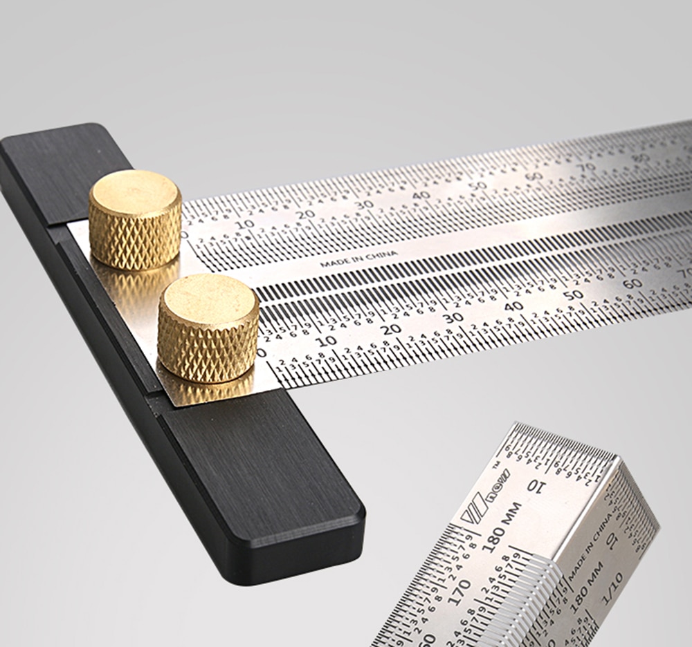 Type Ruller 120/180/200/300/400mm Scale Ruler T-type Hole Rule... – Grandado