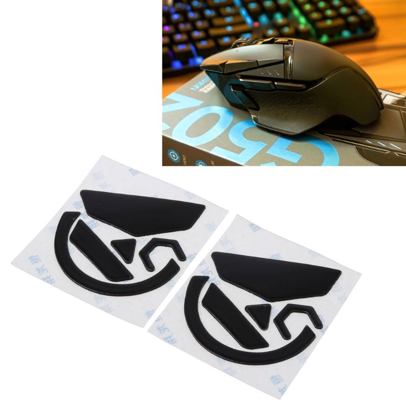 2 Sets 0.6Mm Muis Voeten Mouse Skates Muis Stickers Pad Voor Logitech G502 Hero Lightspeed Muis