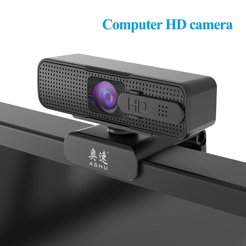 ASHU H701 HD Webcam 1080P Auto Fokus USB Stecker Spielen, mit web kamera abdeckung und Mikrofon web kamera für computer treffen lehren