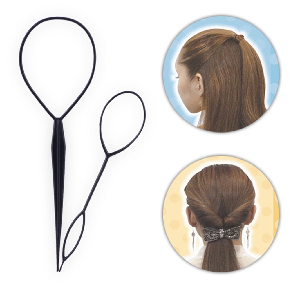 Plastic Hair Loop Styling Tool Ponytail Bun Maker Hair Bun Maker Clip Hair Braid Accessories For Women