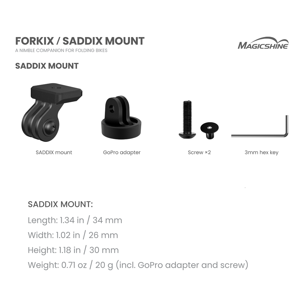 Magicshine fietskoplamphouder, fietskoplamp verlenghouder standaardbeugel fietsonderdeel voor Brompton vouwfiets