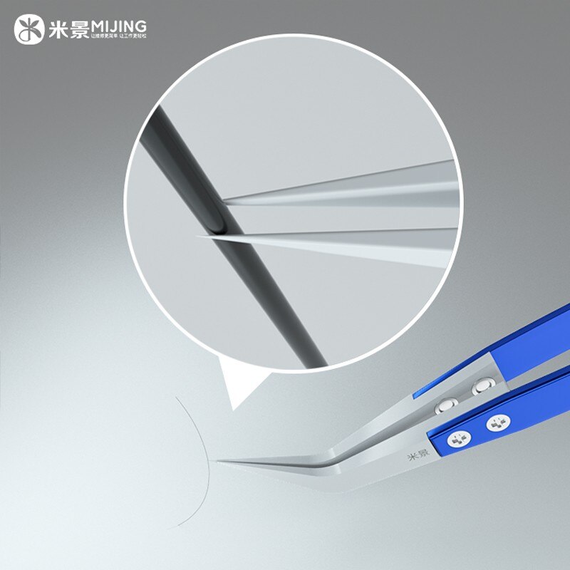 MIJING Ceramic Tweezers Straight Head/Bend Head High temperature resistance Corrosion resistance Insulation property Maintenance