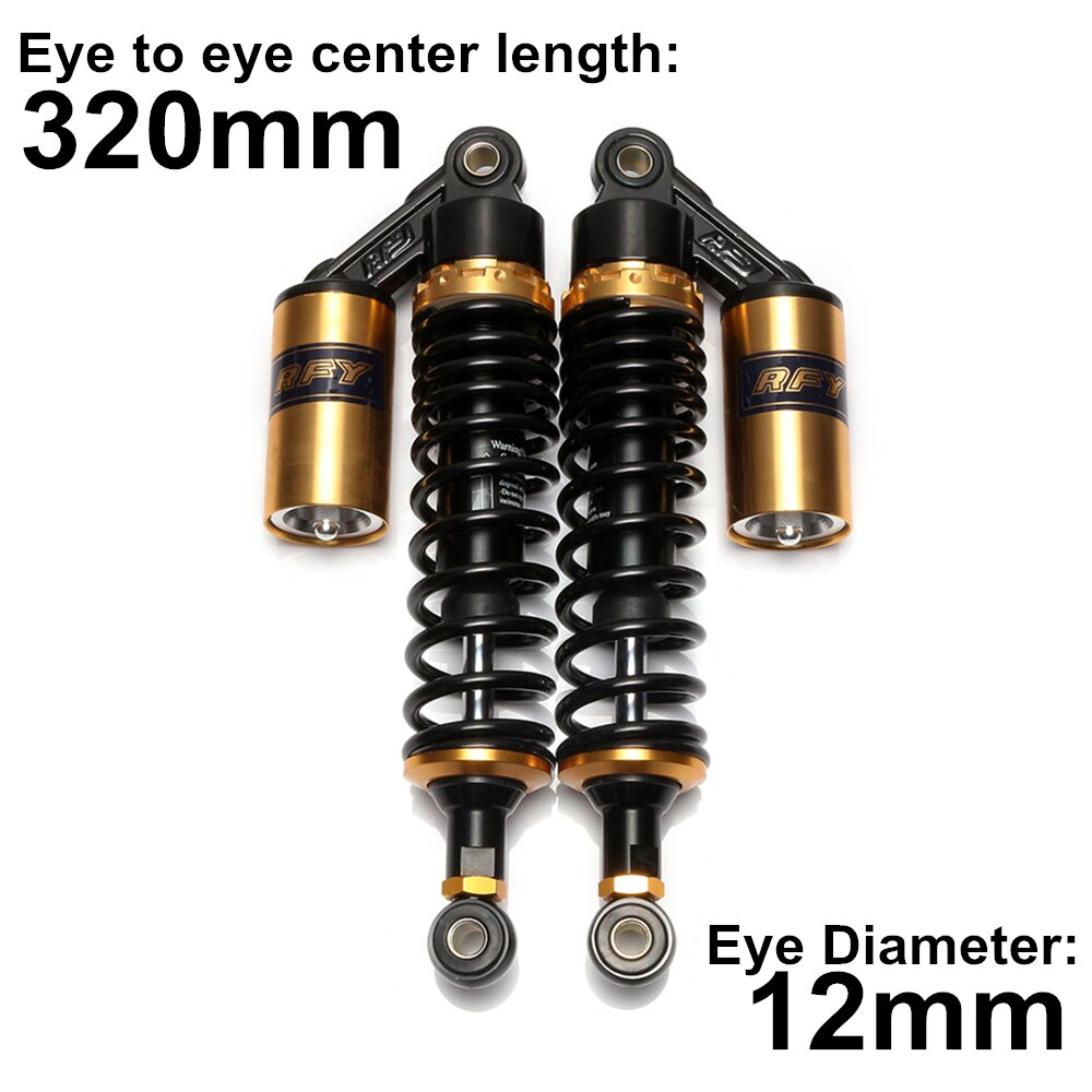 280mm 320mm 340mm 360mm 380mm 400mm 440mm moottoripyörän ilmaiskunvaimennin takajousitus mönkijä mönkijä nelipyörämoottori  d30: M99-1-320mm