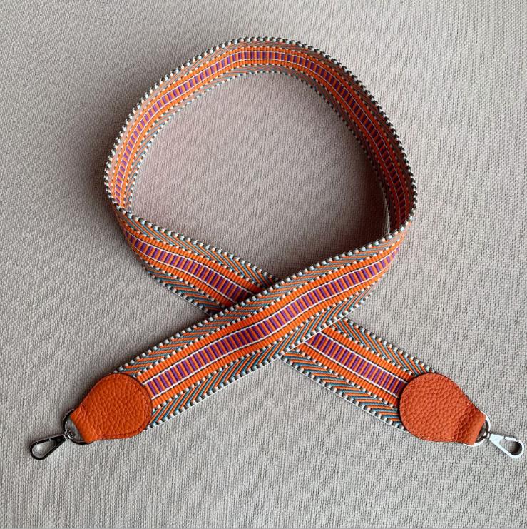 Breien brede tas riem leren handtas schouderriem accessoire zilveren gesp merk: 7