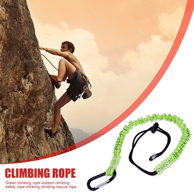 Rock Climbing Safety Rope Telescopic Rope with Carabiner Climbing Tool Anti-Fall Climbing Tool