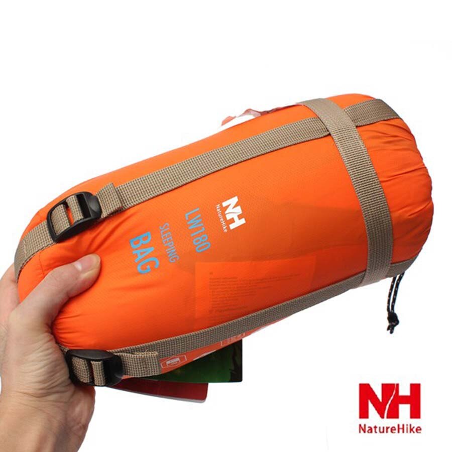 Envelope Outdoor Single Sleeping Bag Camping Travel Hiking Ultra-light Fleabag: Orange