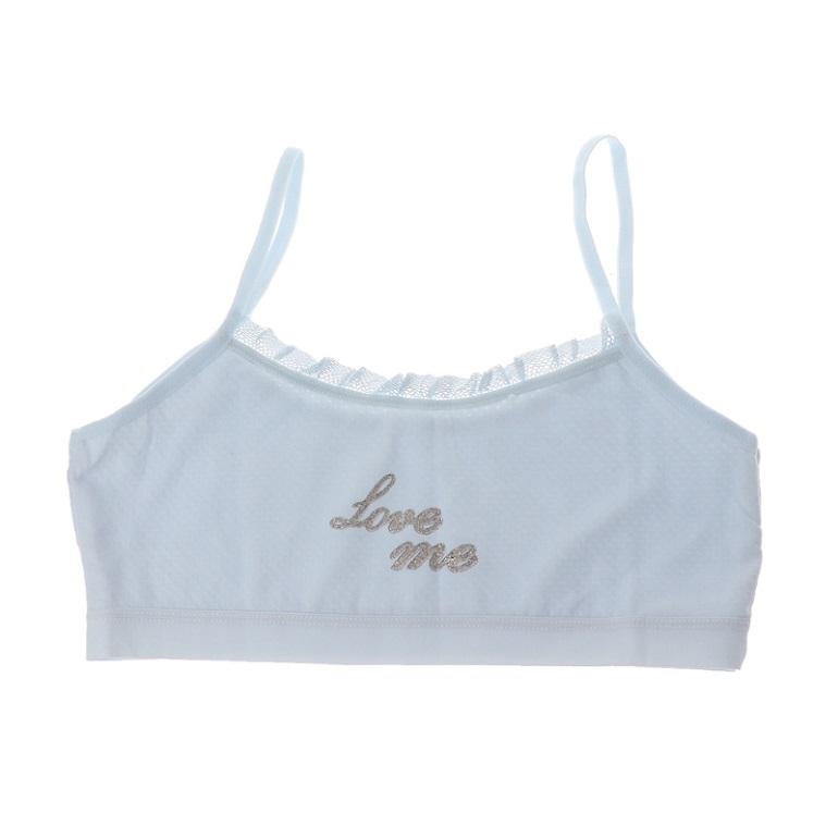 Unge piger bomuld camisoles pige undertøj trykning blonder vest top til teenagere træning camisole: 2