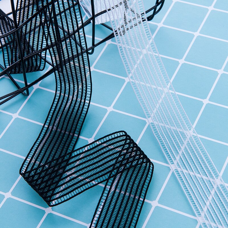 White Black 5 Meters Mesh Elastic Band 25mm 40mm DIY Clothing Rubber Band Sewing Accessories bandas elasticas elastico