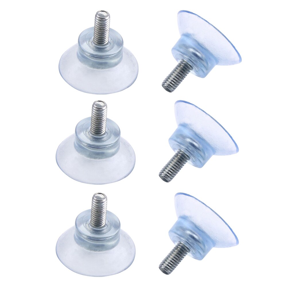 6 stk møbel skrivebord glass pvc gjennomsiktig anti-kollisjon sugekopper sugehengeputer med skruer for glassbord  (6 x 13): Bilde 1