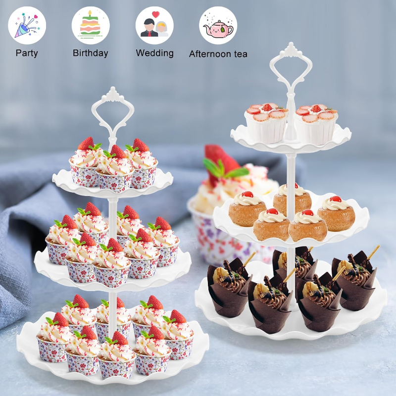 Birthday Cake Stand Display Stand Removable Dessert Tray Stand Birthday Party Snack Fruit Plate Display Stand Party Supplies