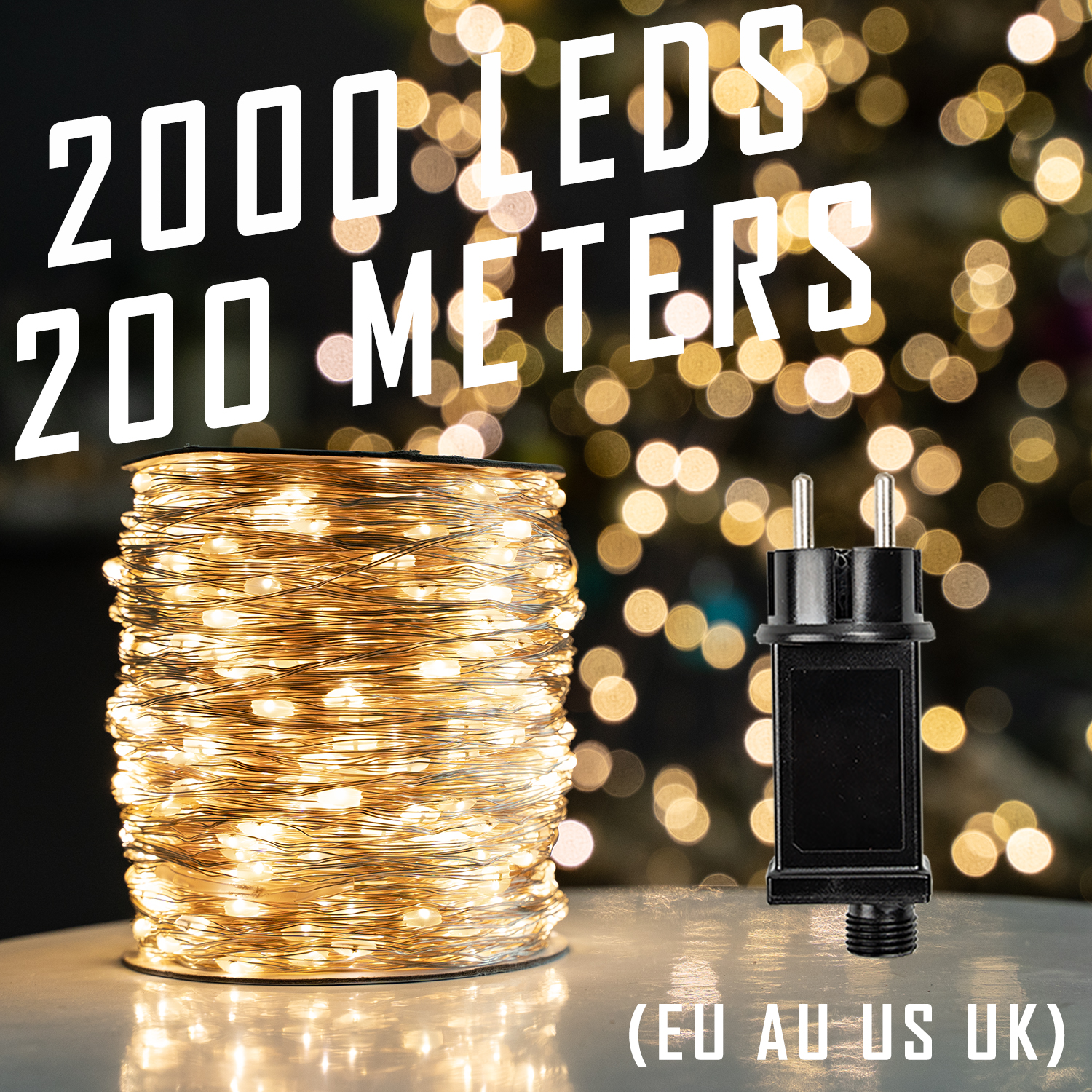 10m-200m led luzes da corda guirlanda rua fadas lâmpadas de natal ao ar livre à prova dwaterproof água para jardim pátio casa árvore decoração do casamento