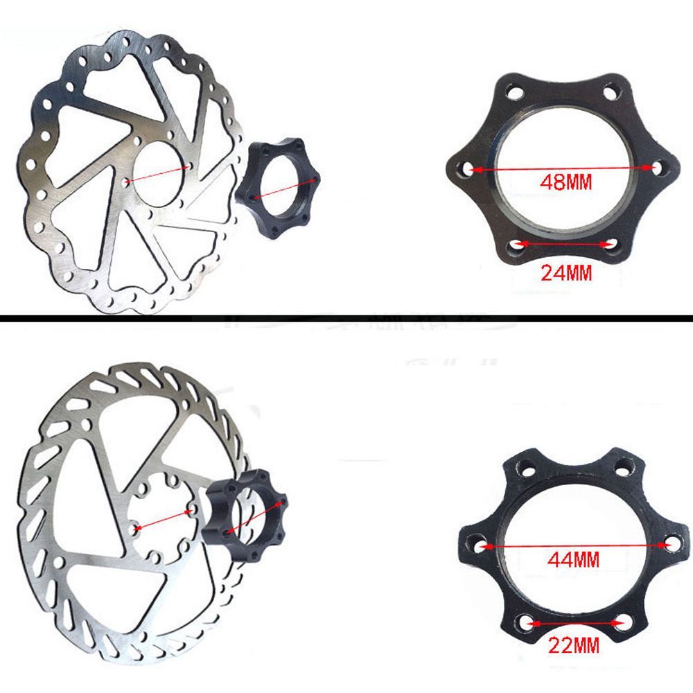 Bujes de disco para bicicleta, accesorios de rueda libre, freno de disco modificado, frenos de disco roscados, adaptador de brida de 6 pernos, Rotor de freno de disco