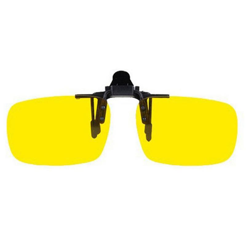 Polarized Clip On Sunglasses Driving Night Vision Lens Sun Glasses Male Anti-UVA UVB For Men Women With Case & Glasses Cloth