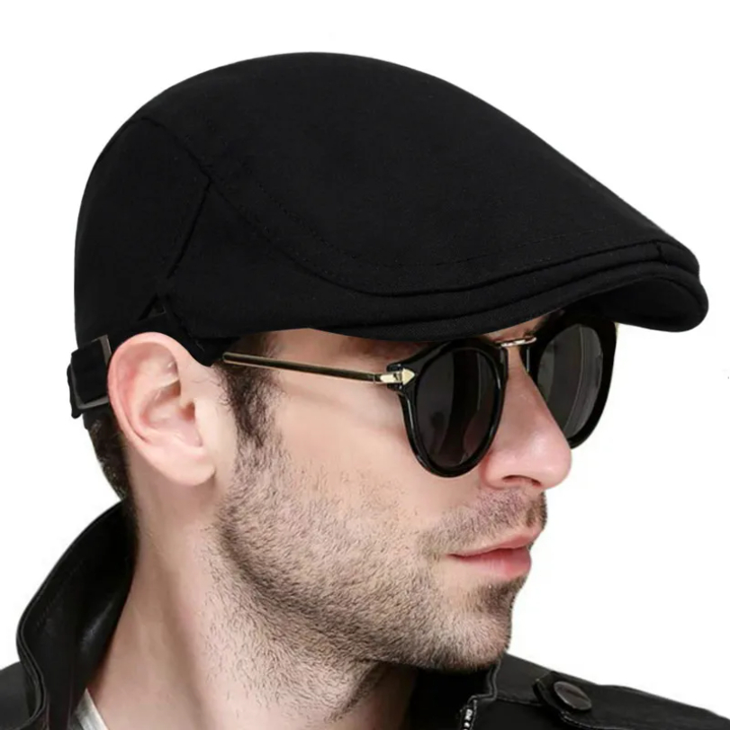 2025 nueva boina de color sólido para hombres y mujeres cálido sombrero salvaje primavera y otoño boinas de algodón sombreros de hip hop casqueta: Negro