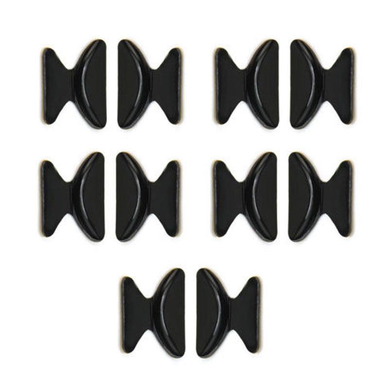 5 Pairs Anti Slip Siliconen Neus Pads Voor Brillen Zonnebril Glas Spectackles: Black
