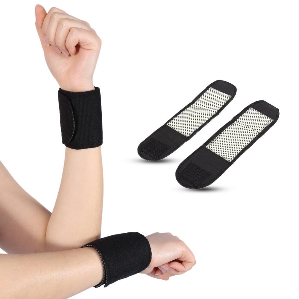 1 Paar Toermalijn Zelf Verwarming Magnetische Therapie Pols Arm Brace Sport Bescherming Belt Spontane Verwarming Massager Arm Warmers