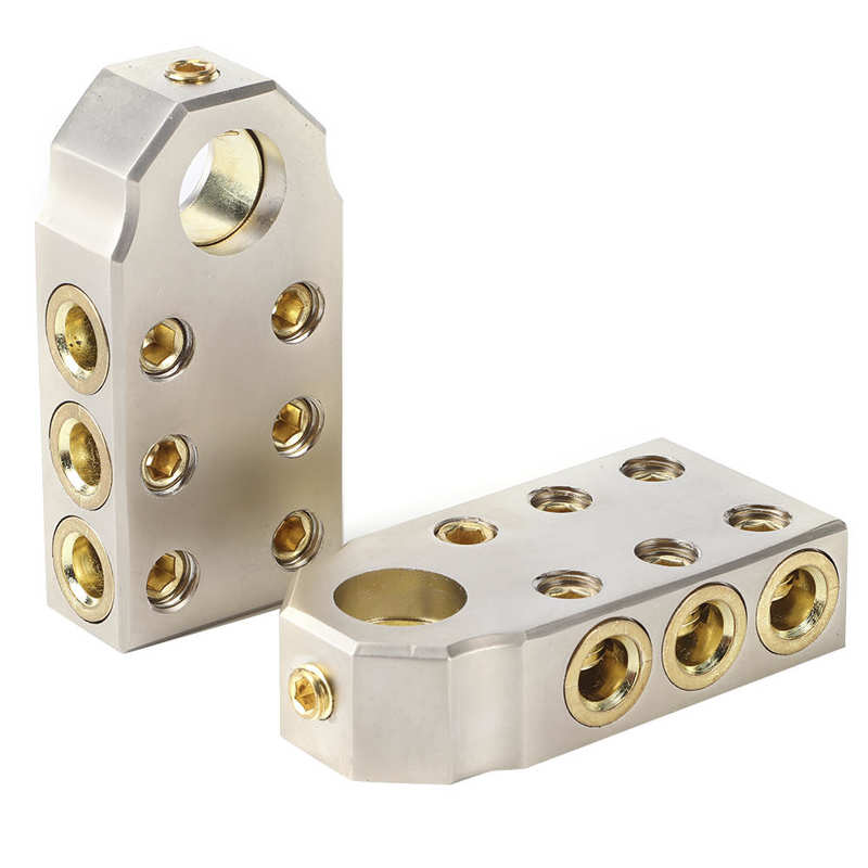 Zinc Alloy Battery Chuck Pair Battery Terminals Kit Positive Negative Auto Battery Clamps Pile with M8/M10 Wrench Battery Chuck