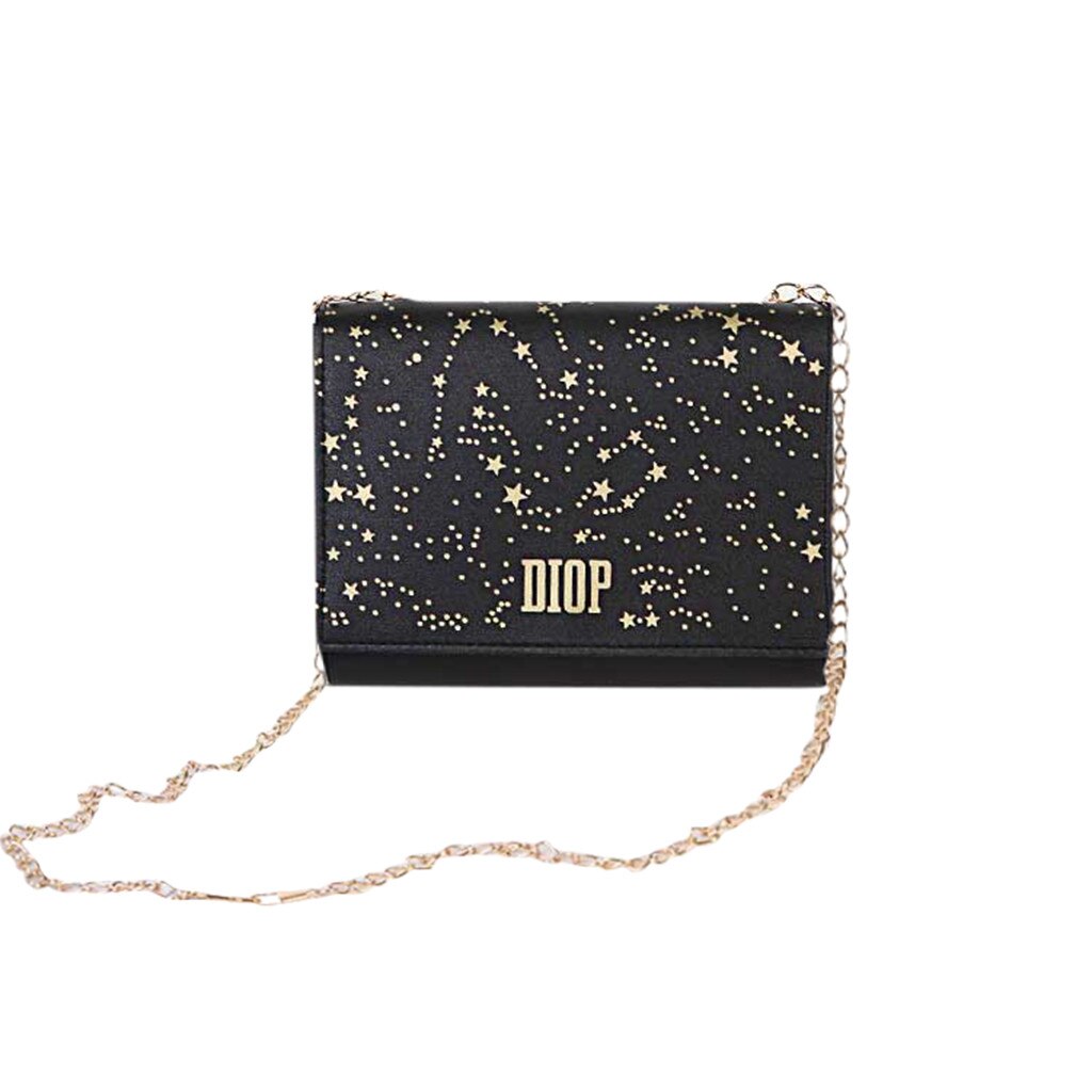 Dametasker single shoulder messenger wild print chain borsa donna sac bandouliere femme bolsa feminina: Bk