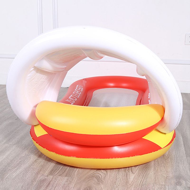 Summer Inflatable Detachable Awning Floating Bed Adult Foldable Water Reclining Chair Swimming Recliner Swim Pool Beach Toy