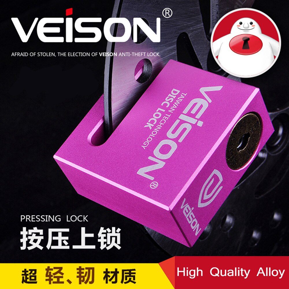 VEISON z zabezpieczeniem przeciw kradzieży zabezpieczenie zamek robić hamulca tarczowego zatrzymać blokada robić motocykla ochrona przed kradzieżą hamulec Moto motocykl wodoodporne zamki tarczowe: DX4 różowy
