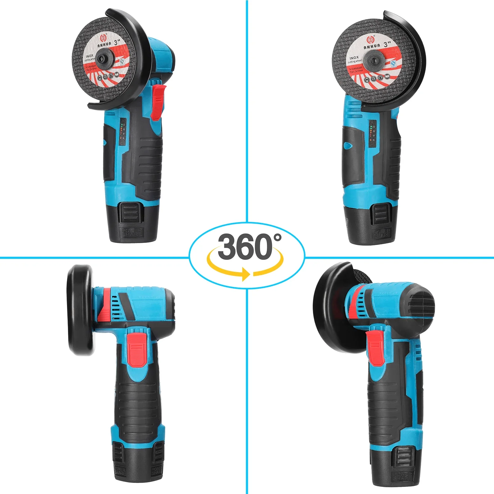 Mini Haakse Slijper Bosmaaier 12V Draadloze Kleine Polijstmachine Snijden Draagbare Polijstmachine Zaagblad Thuis DIY Power Tool