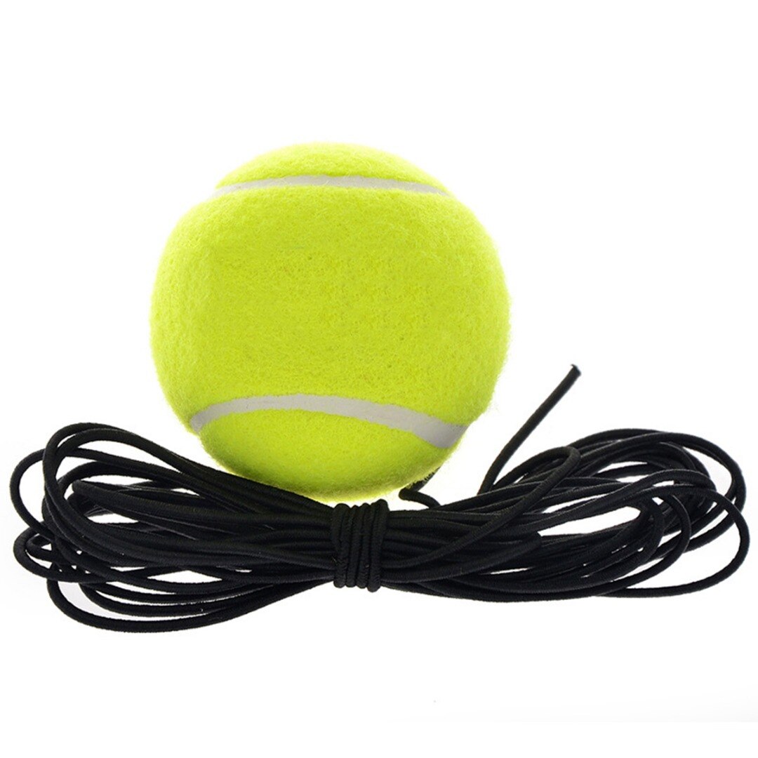 Rubber Woolen Trainer Tennis Ball With String Replacement Elasticity For Single Practice Training Training Ball Single Package