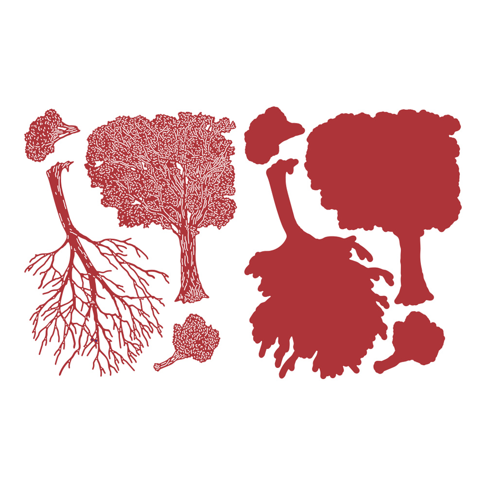 From Afar Telegraph Pole Silver Birch Forest a Fluffle Rabbit Metal Die Cut Set Scrapbooking Decoration Embossing Molds: Ackley Birch