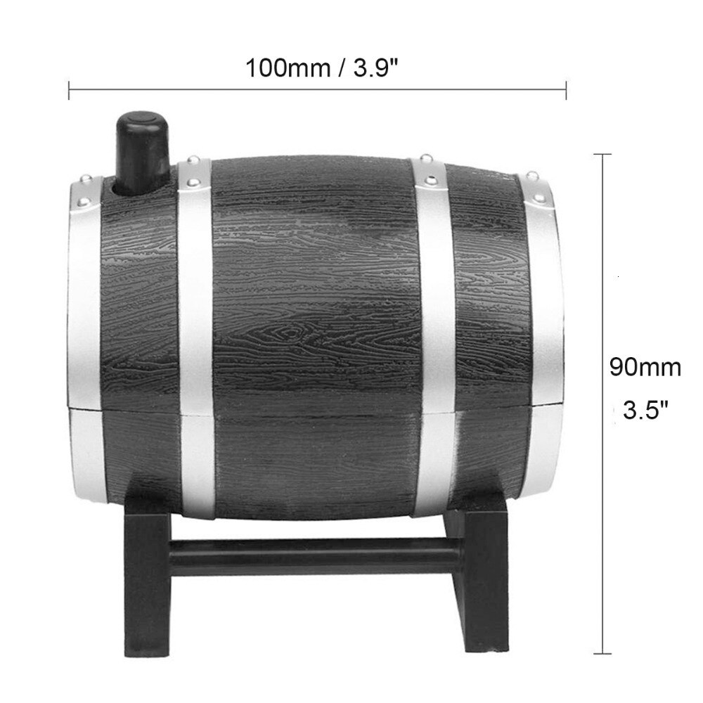 1 PC Automatic Oak Wine Barrel-Shaped Toothpick Holders Plastic Box Container Case For Home Kitchen